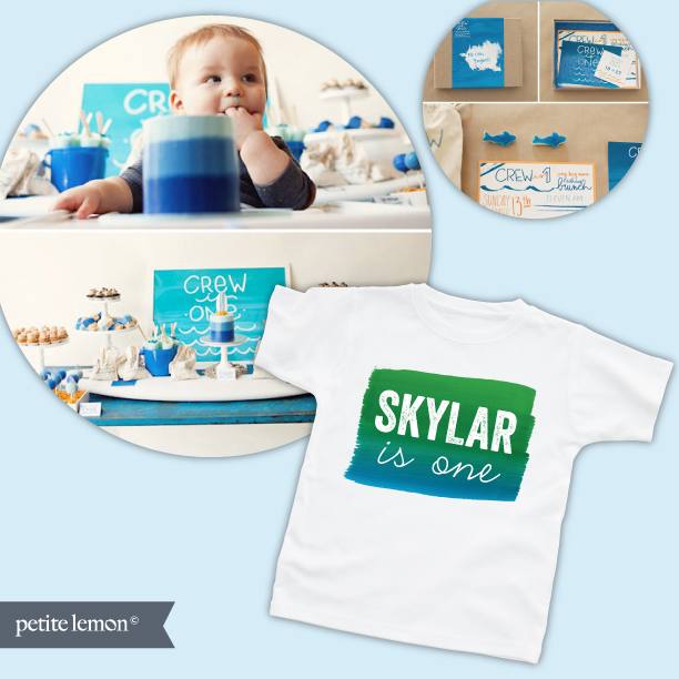 We turned to Pop Sugar Mom's for a few 1st Birthday Boy Party ideas.  Of course, we have them paired with our favorite personalized 1st birthday shirts.  See which party ideas go with what shirts! | Petite Lemon