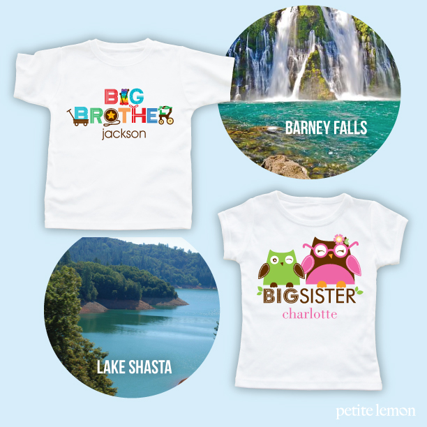 We took a fun walk down memory lane thinking about some of our favorite childhood vacation spots. We picked a few and paired them with the big brother shirts and big sister shirts we’ll dress our wee ones in when we take them back to our fave childhood summer haunts.